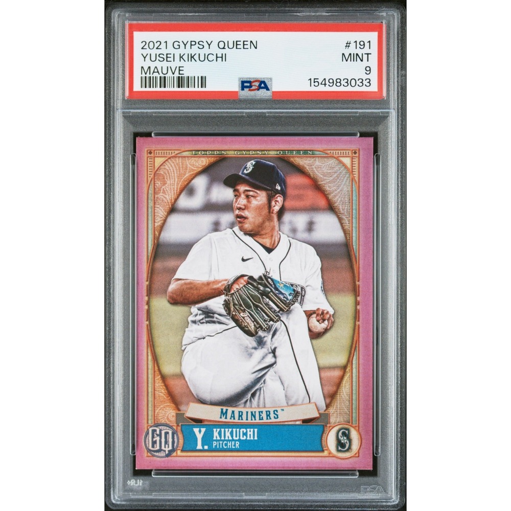 Yusei Kikuchi 2021 Topps Gypsy Queen Mauve Parallel PSA 9 Mint #191 63/75 MLB
